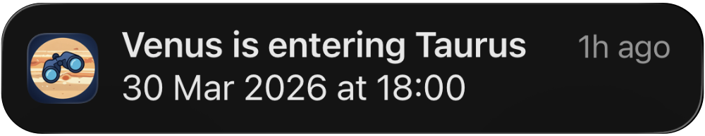 Sample iOS notification